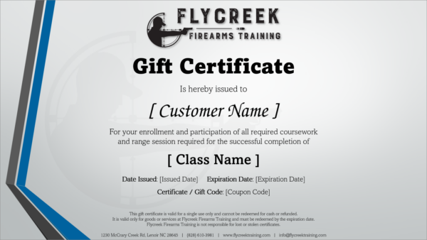 Gift Certificate (NRA Basics of Pistol Shooting)